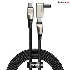 Cáp sạc nhanh Baseus Flash Series 2 in 1 C to C + DC 100W ( Fast Charging Data Cable with Round Head for Laptop Charging)