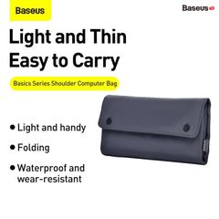 Túi xếp vải dù, chống thấm Baseus Folding Series Laptop Sleeve dùng đựng Macbook/Tablet/Samrtphone và Phụ kiện(Waterproof/Dirt-resistant, Foldable, Digital Device Storage Bag)