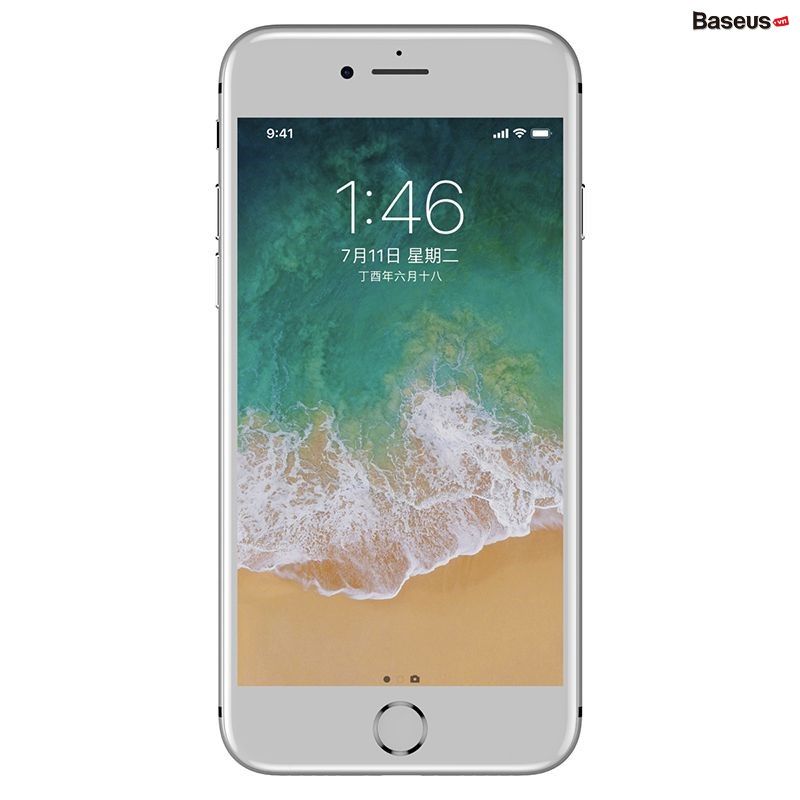 Kính cường lực chống bụi, chống trầy, siêu bền Baseus Cellular Dust Prevention cho iPhone 6/7/8/ Plus (0,3mm, 3D Curved-screen Full Coverage Tempered Glass )