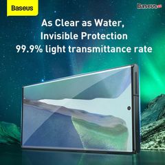 Bộ 2 miếng Film dán chống trầy Full màn hình cho Samsung Note 20 Series Baseus 0.15mm Full-screen Curved Surface Water Gel Protector (2pcs/pack+Pasting Artifactl)