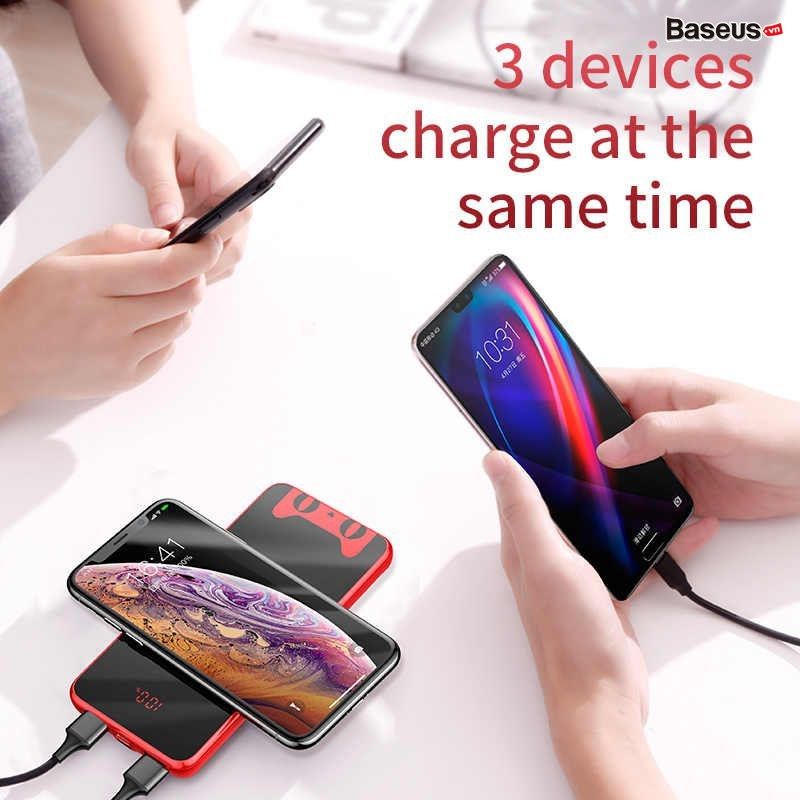 Pin sạc dự phòng kiêm sạc không dây Baseus Full Screen Wireless Charger Powerbank 10000mAh (10.000mAh, charge 3 devices at same time, LED display)