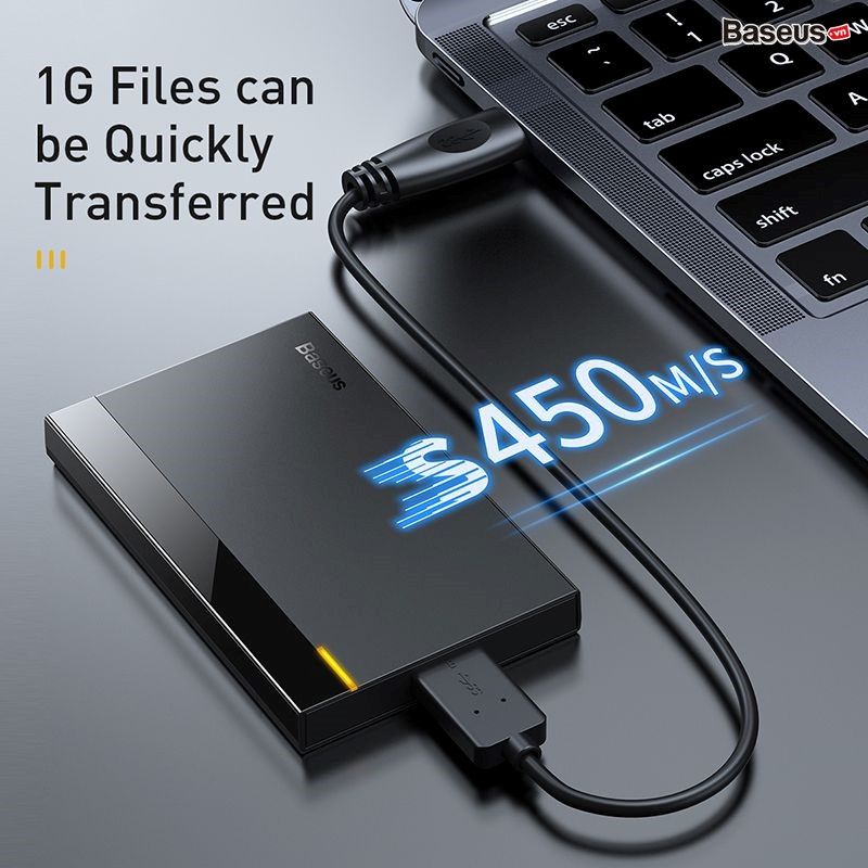 Thiết bị chuyển đổi ổ cứng gắn trong thành ổ cứng di động Baseus Full Speed Series 2.5'' HDD/SSD Box (Max 6TB, 10 Gbps)