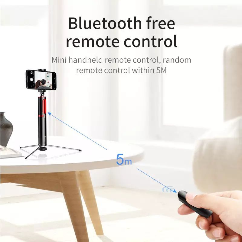 Gậy chụp hình Tự Sướng/ Live Stream tích hợp Tripod xếp gọn Baseus Fully Folding Selfie Stick (Bluetooth Remote Control, Camera Tripod, Selfie Stick )