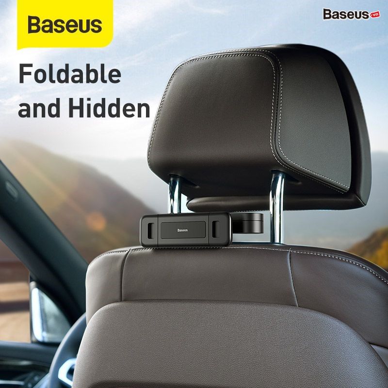 Giá treo xếp gọn dùng gắn lưng ghế trên xe hơi Baseus Fun Journey Backseat Lazy Bracket (dùng cho Smartphone/Tablet/iPad 4.7 - 12.3 inches)