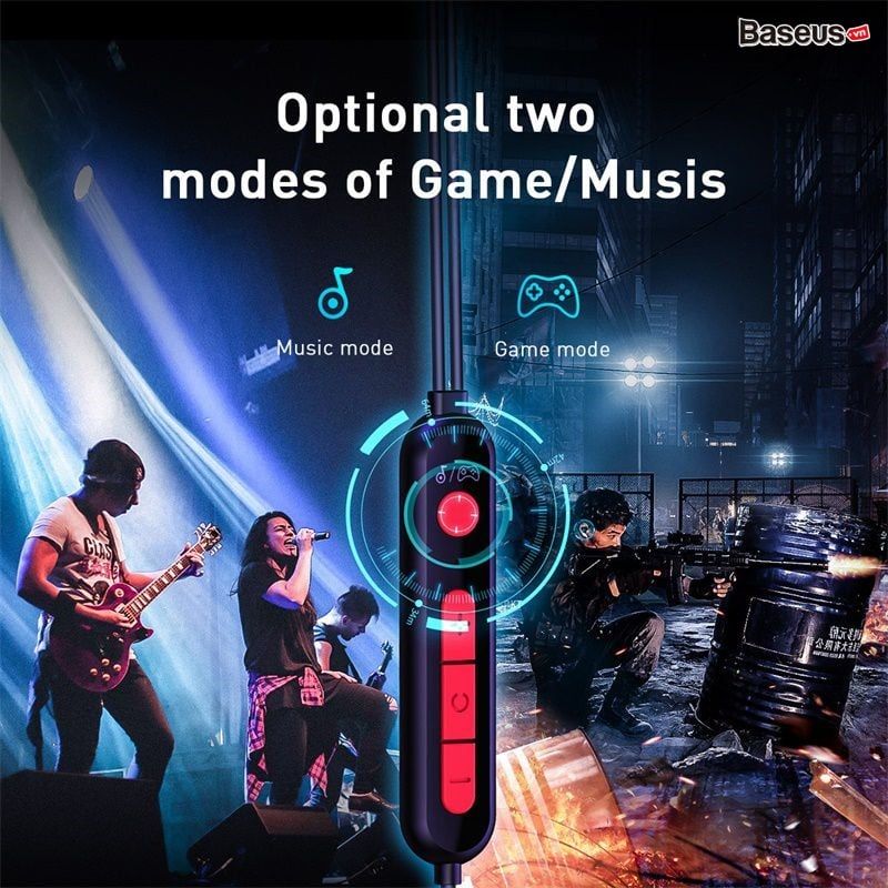 Tai nghe Type C cao cấp dành cho Game thủ Baseus C18 GAMO Immersive Virtual 3D ( Type-C, Dual Dynamic Driver, Game Mode/ Music Mode )