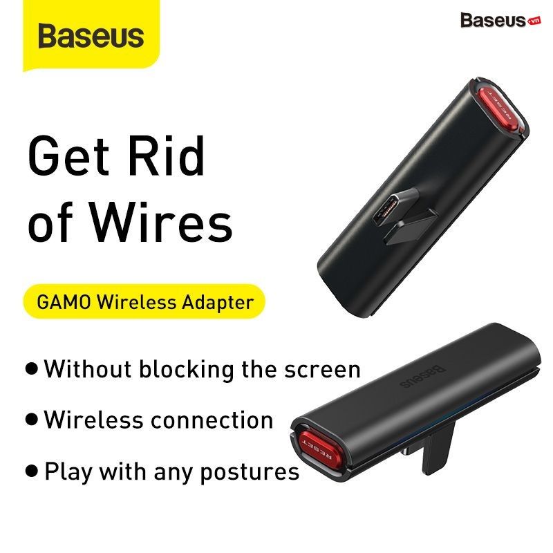 Bộ chuyển đổi không dây Baseus GAMO Wireless Adapter BA05 dùng cho Nintendo Switch Lite PS4 (Bluetooth 4.2, Audio USB C Transmitter Adapter )