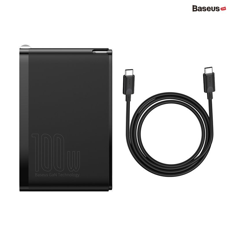 Bộ sạc nhanh Baseus GaN2 Pro Quick Charger 4 Ports (100W, Type C*2 & USB*2, PD/QC3.0/QC4+/PPS/SCP/FCP/AFC/Apple 2.4/BC1.2, Multi Quick charge protocol support)