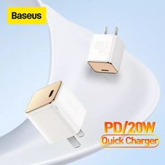 Củ Sạc Baseus GaN3 1C 20W  - Sạc nhanh, nhỏ gọn cho iPhone/iPad/Samsung/Xiaomi/Huawei (PD/QC Multi Quick Charge Support, Smart Protect)