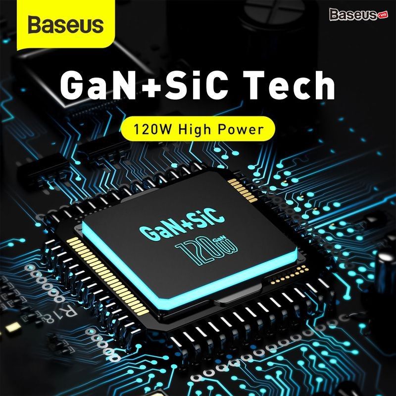 Bộ sạc nhanh đa năng Baseus GaN2 Pro Quick Charger 120W dùng cho Smartphone/ Tablet/ Macbook / Laptop (C+C+A, With C to C Cable, E-mark Chip)