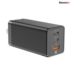 Bộ sạc nhanh đa năng thế hệ mới Baseus GaN Travel Quick Charger 65W cho Smartphone/Tablet/iPad/Macbook/Laptop (Type Cx2 + USB, PD3.0/PPS/QC4.0/SCP/FCP Multi Quick Charge Protocol, GaN Technology)