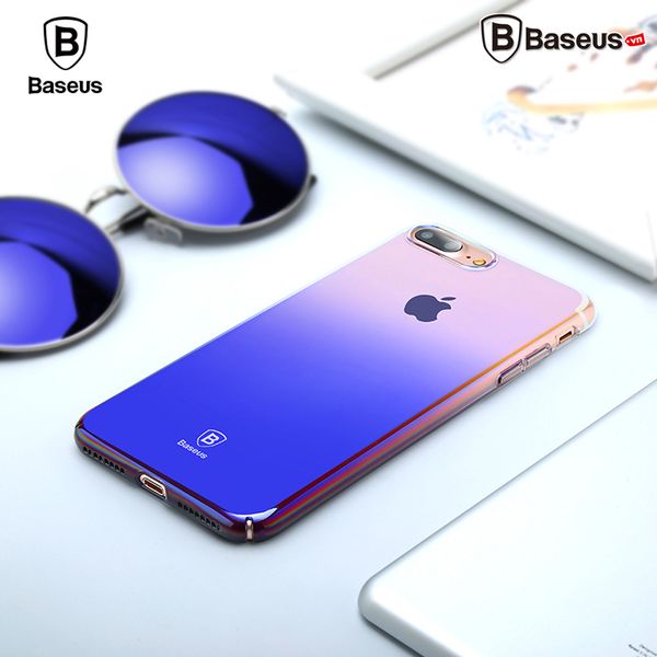 Ốp lưng trong suốt hiệu ứng đổi màu Baseus Glaze Case cho iPhone 7/ iP8 / Plus ( Ultra Thin, Gradient Hard Plastic Case)