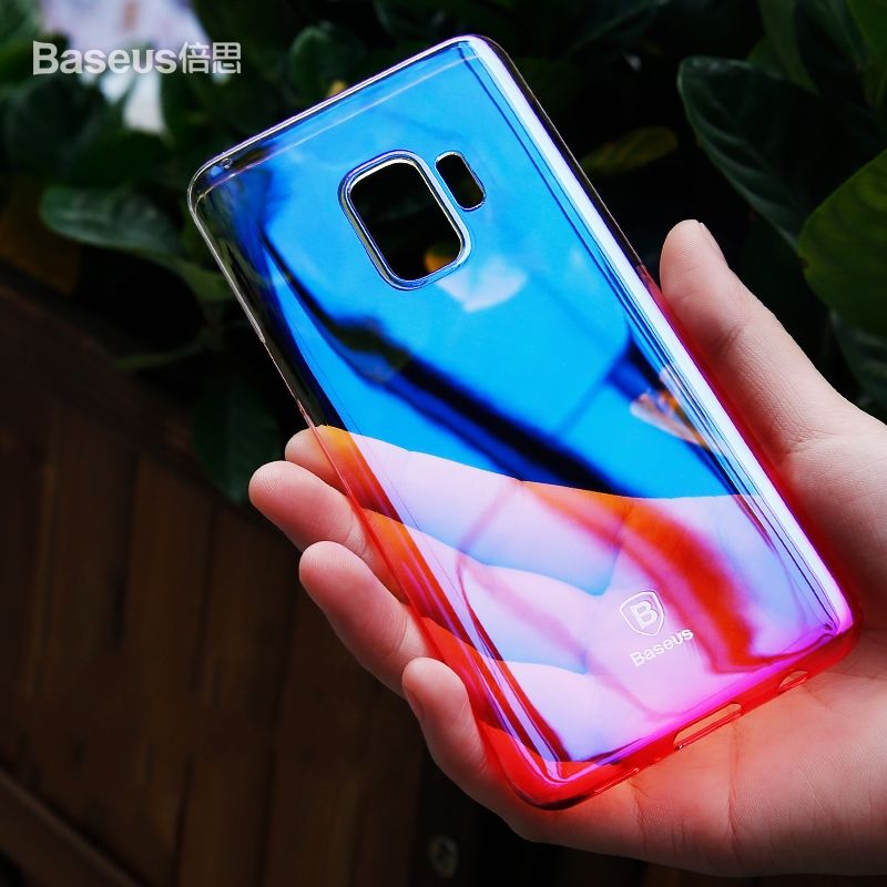 Ốp lưng trong suốt đổi màu Baseus Glaze Case cho Samsung Galaxy S8/ S9/ S9 Plus ( Ultra Thin, Gradient Hard Plastic Case)