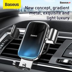 Đế giữ điện thoại trên xe Ô Tô Baseus Glaze Gravity Car Mount (New 2020 upgrade Model, Metal Bracket, Air Outlet Version - Gắn khe gió máy lạnh)