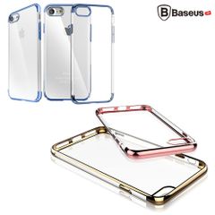 Ốp lưng trong suốt viền si màu Crome Baseus Glitter Case cho iPhone 7/8 Plus ( Ultra Thin, Luxury Plating Hard Plastic Case)