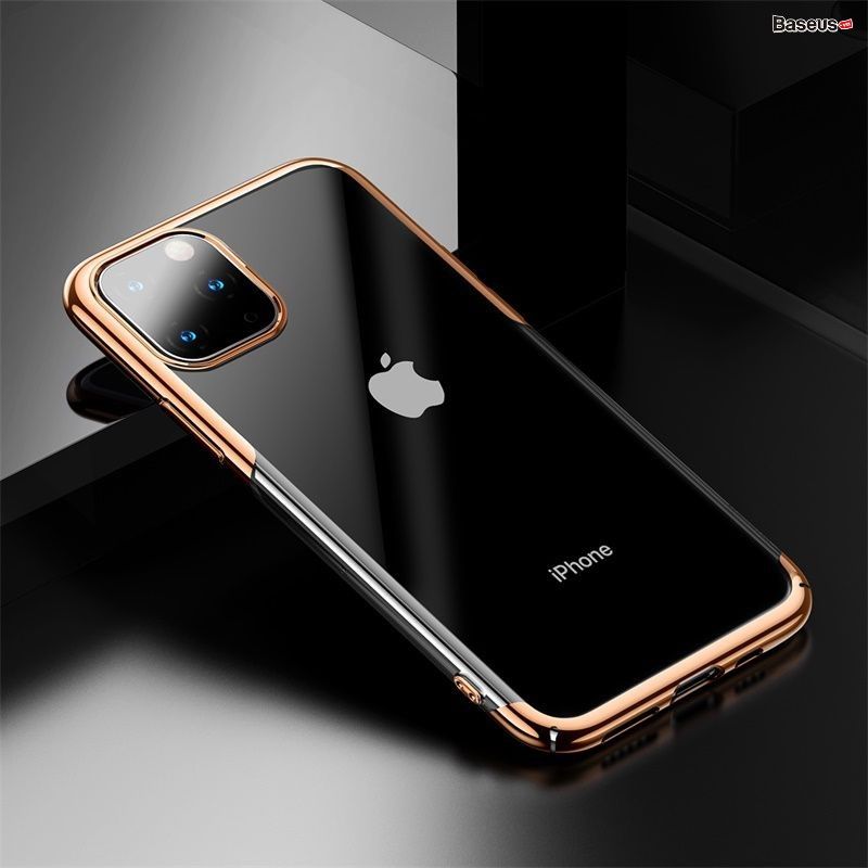 Ốp lưng nhựa cứng trong suốt Baseus Glitter Case dùng cho iPhone 11/Pro/Pro Max 2019 (Hard PC, Ultra Thin, Luxury Plating Super Clear Plastic Case)