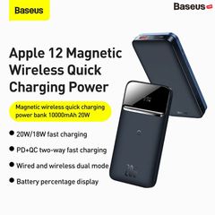 Pin Dự Phòng Sạc Nhanh Không Dây Baseus Magnetic Wireless Fast Charging Power bank 10000mAh 20W (Magsafe Compatible, 2022 Edition, With Cable Type-C 50cm)