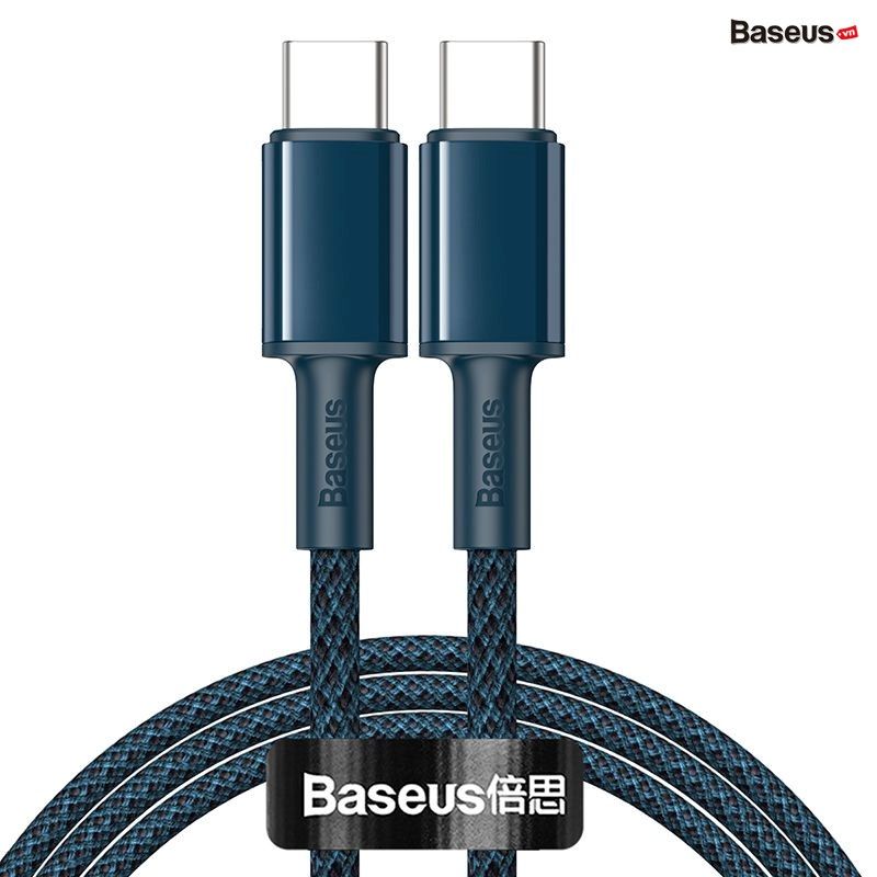 Cáp sạc nhanh siêu bền C to C Baseus High Density Braided PD 100W (5A/20V, E-marker Chip, Type C to Type C Fast Charging Data Cable)