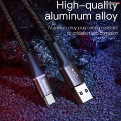 Cáp sạc nhanh siêu bền Baseus Halo Data Micro USB Quick Charge Cable cho Samsung/ Xiaomi/ Oppo/ LG / Huawei (3A, Quick charge 3.0, LED Light indicator)