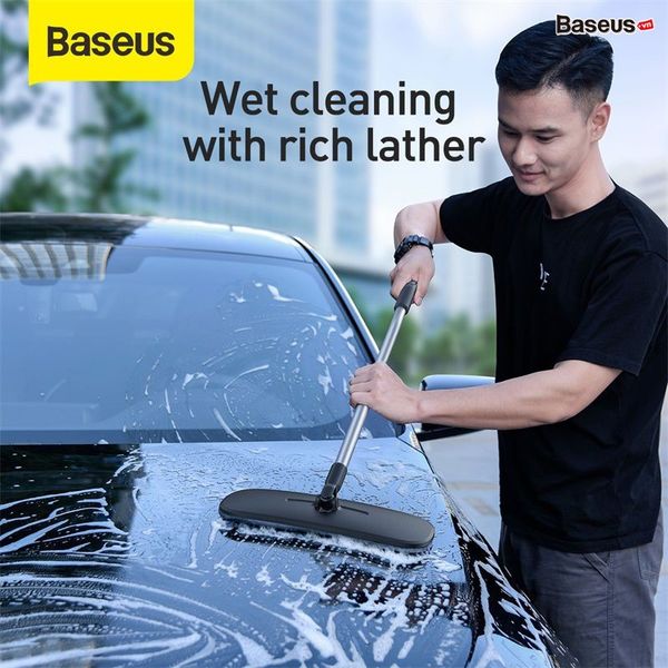 Chổi lau rửa, vệ sinh chuyên dụng cho xe ô tô Baseus Handy Soft Flat Mop (Microfiber, Washing Brush Tools, Car/Home Dual-use)