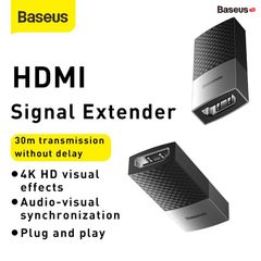 Đầu nối dài cổng HDMI Baseus HDMI Signal Extender (support 4K Video, chống nhiễu)