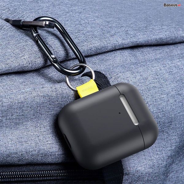 Case chống sốc có móc khoá đeo cho Airpods Baseus Let''s go Woven Label Hook Protective Case (For AirPods 1/2 Generation)