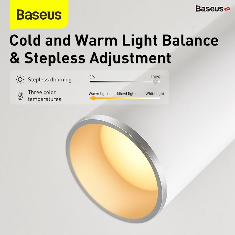 Đèn đọc sách để bàn chống mõi mắt, chống cận Baseus i-work Series Charging Office Reading Desk Lamp (1800mAh, 40+ hours, 3 mode Color, Spotlight)