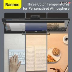 Đèn treo màn hình bảo vệ mắt Baseus i-Wok Series (i Work Youth Edition, 3 Light Mode, Anti Bluelight, USB Asymmetric light source, Stepless Dimming Screen Hanging Light)
