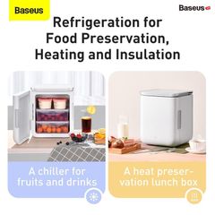 Tủ lạnh mini Baseus Igloo Mini Fridge for Students (6L, 220V, làm mát và giữ ấm)