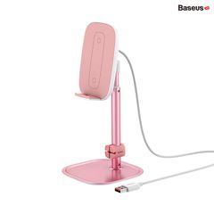 Bộ đế giữ điện thoại/ Tablet để bàn tích hợp sạc nhanh không dây Baseus Literary Youth Desktop Bracket (Telescopic + 15W Wireless Charging)