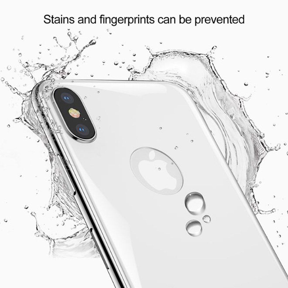 Kính cường lực chống trầy mặt lưng Baseus cho iPhone X Tempered Glass 4D (0.3mm, Ultra Thin, Back Protector)