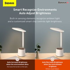 Đèn để bàn làm việc, đọc sách và làm đèn ngủ Baseus Smart Eye Series Full Spectrum Double Light Source AAA Reading and Writing Desk Lamp