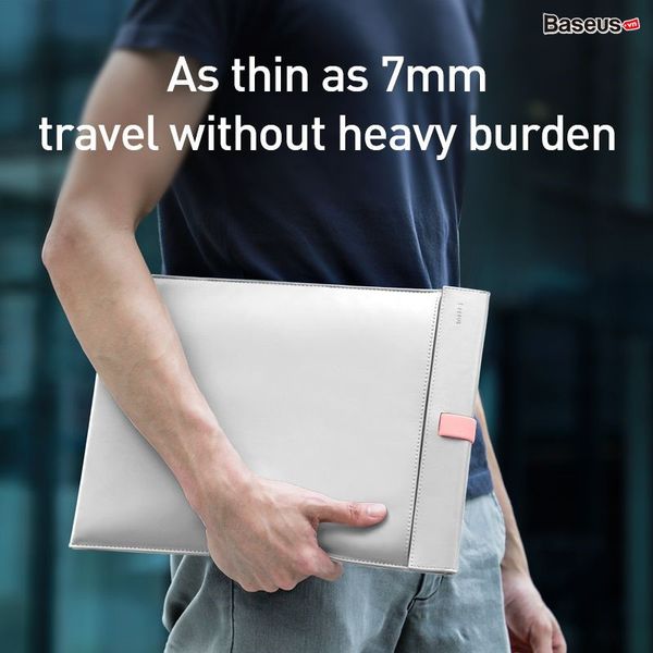Túi da PU 2 lớp cao cấp chống thấm, trầy xước Baseus Let's Go Traction Computer Liner Bag cho iPad/Macbook/Laptop (Double Layers, Magnetic switch, Waterproof, PU Leather, 13/16 inches Bag)