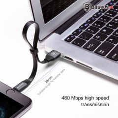 Cáp sạc và truyền dữ liệu Baseus Lightning Portable 23cm (2A, Sạc nhanh, Siêu ngắn, Siêu bền)