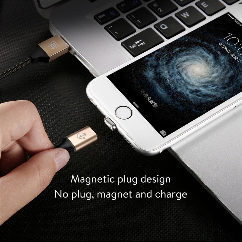 Cáp sạc từ tính Baseus Lightning Magnetic LV194 tốc độ cao dùng cho iPhone/ iPad (8 Pin , Light indicator)