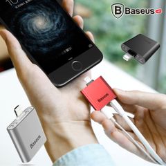 Bộ chia cổng Lightning 1 thành 2 Baseus L39 cho iPhone 7/ iPhone 8/ iPhone X ( Lightning HUB - Giải pháp vừa nghe nhạc vừa sạc pin hoặc đồng bộ dữ liệu)