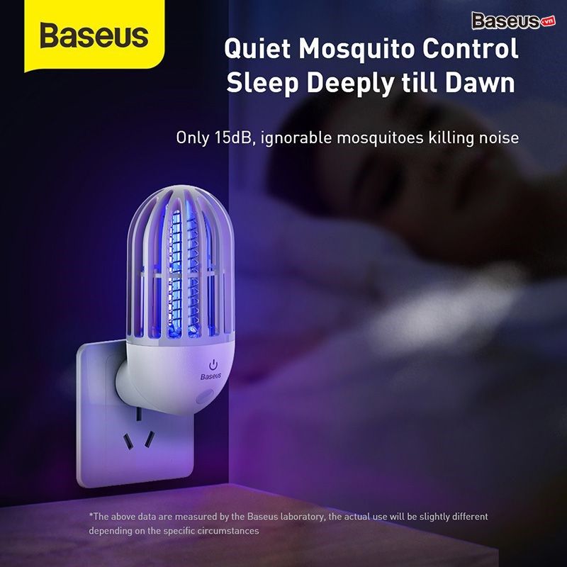 Đèn Bắt Muỗi Thông Minh, Siêu tiết kiệm điện Baseus Linlon Outlet Mosquito Lamp (~ 15dB, Điều Chỉnh Ánh Sáng Theo Ý Muốn, Yên Tĩnh, An Toàn Đối Với Trẻ Nhỏ)