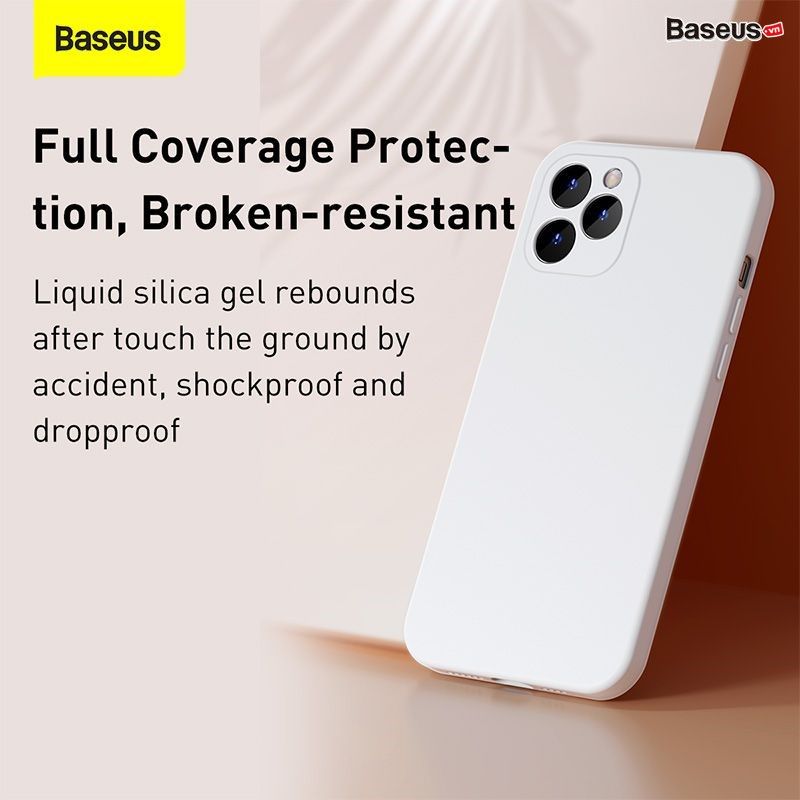 Ốp lưng chống bám bẩn cho iPhone 12 Series Baseus Liquid Silica Gel Protective Case (New Generation Silicone, Dirt Prevention Case)