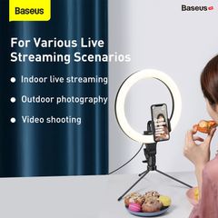 Đèn live stream Baseus Live Stream Holder-table Stand (3 nhiệt độ màu, chiều cao 20cm - 60cm)