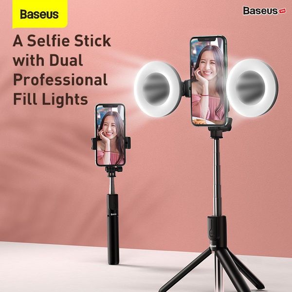 Gậy tự sướng tích hợp Tripod chân xếp gọn Baseus Lovely Bluetooth Bracket Selfie Stick Gen 2