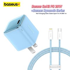 Củ Sạc Baseus GaN3 1C 20W  - Sạc nhanh, nhỏ gọn cho iPhone/iPad/Samsung/Xiaomi/Huawei (PD/QC Multi Quick Charge Support, Smart Protect)