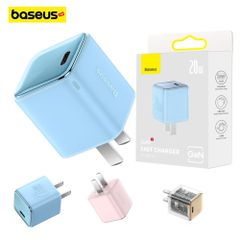 Củ Sạc Baseus GaN3 1C 20W  - Sạc nhanh, nhỏ gọn cho iPhone/iPad/Samsung/Xiaomi/Huawei (PD/QC Multi Quick Charge Support, Smart Protect)