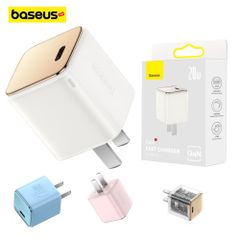 Củ Sạc Baseus GaN3 1C 20W  - Sạc nhanh, nhỏ gọn cho iPhone/iPad/Samsung/Xiaomi/Huawei (PD/QC Multi Quick Charge Support, Smart Protect)