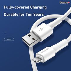 Cáp sạc nhanh, siêu bền Baseus Mini White dùng cho Smartphone/ Tablet (Type C/ Lightning/ Micro, Quick Charging & Sync Data TPE Cable)