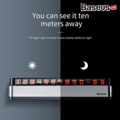Bảng số dạ quang Baseus Moonlight Box Series Temporary Parking Number Plate dùng cho xe hơi ( Nam châm, hợp kim nhôm + nhựa cao cấp)