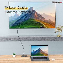 Hub chuyển đổi đa năng Dual Type C Baseus Type-C Multifunctional HUB Adapter (Type-C*2 to HDMI*2+USB3.0*2+SD/TF*1+PD)