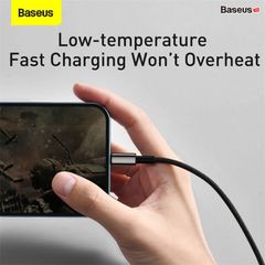 Cáp sạc 3 đầu siêu bền Baseus Tungsten Gold Series 3 in 1 (USB to Type C/Lightning/Micro USB, 3.5A Fast Charging & Data Cable)