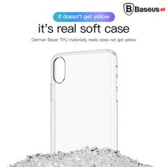 Ốp lưng Silicone trong suốt chống bụi Baseus Simplicity Series cho iPhone XS/ XR/ XS Max ( TPU Soft Silicone, Dirt-resistant Case)