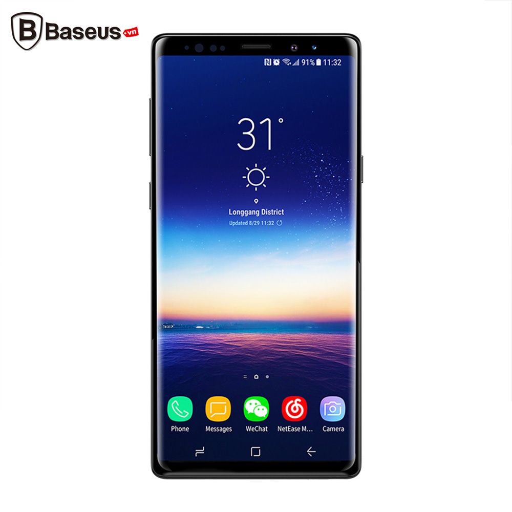 Kính cường lực 3D tràn full viền Baseus cho Samsung Note 9 (0.3mm, kính 5 lớp chống trầy, Chống bám vân tay, Curved Full Screen)