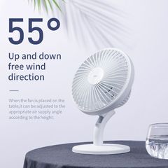 Quạt mini để bàn Baseus Ocean Fan (Pin sạc 2000mAh, 3 mức tốc độ - Mini USB Rechargeable Air Cooling Fan Clip Desk Fan)