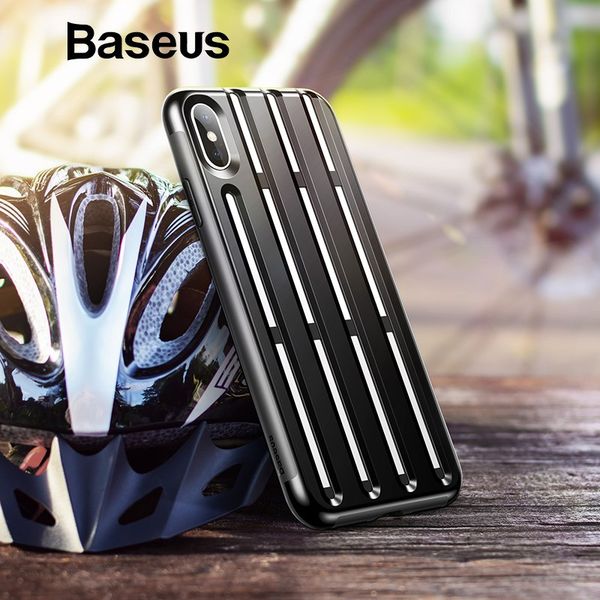 Ốp lưng tản nhiệt, chống sốc Baseus Cycling Helmet Case Cho iPhone XS/ XR/ XS Max (Soft Silicone + Hard PC Hybrid)